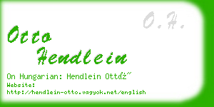 otto hendlein business card